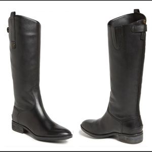 Sam Edelman Penny black leather riding boot sz 8.5